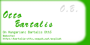 otto bartalis business card